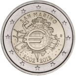 2 Euro Euro Bargeld San Marino 2012 Muenzen Eu