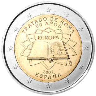 2 Euro Römische Verträge Spanien 2007