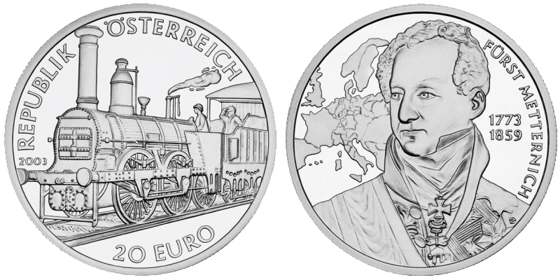 20 Euro Biedermeierzeit Österreich 