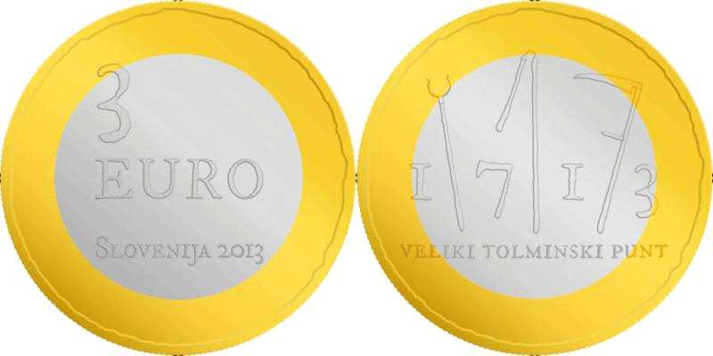 3 Euro Tolmin Slowenien 