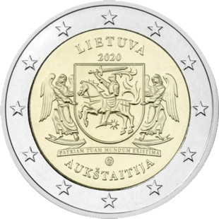2 Euro Oberlitauen Litauen 2020