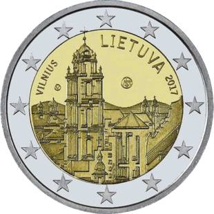 2 Euro Vilnius Litauen 2017