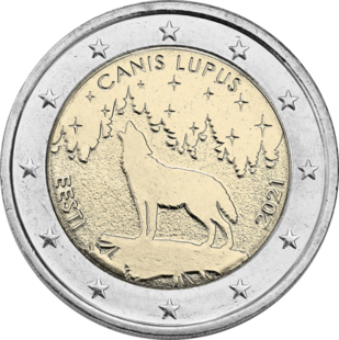 2 Euro Wolf Estland 2021