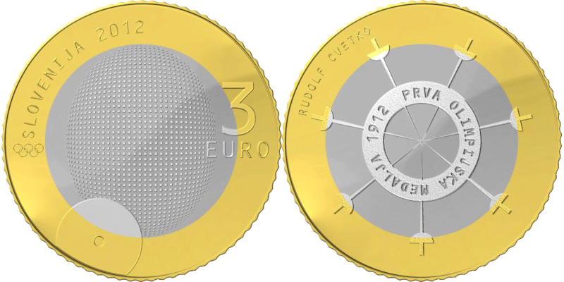 3 Euro Medaillen Slowenien 