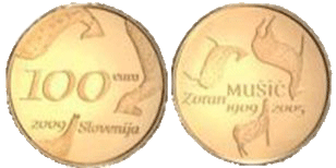 100 Euro Mušič Slowenien 
