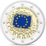 2 Euro Europaflagge Etui