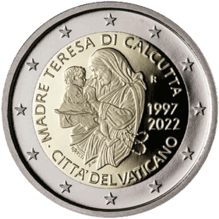 2 Euro Mutter Teresa Vatikan 2022
