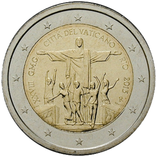 2 Euro Weltjugendtag Vatikan 2013