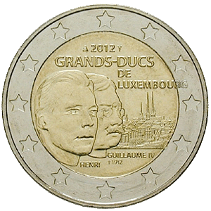 2 Euro Wilhelm Luxemburg 2012