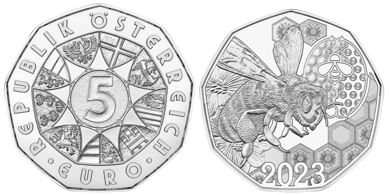 5 Euro Bienentanz Österreich 
