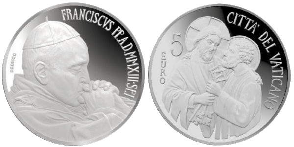 5 Euro Pontifikatsbeginn Vatikan 