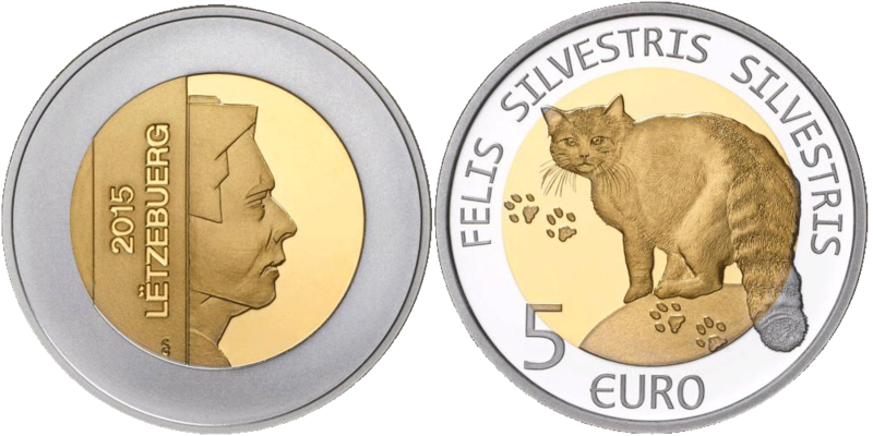 5 Euro Wildkatze Luxemburg 