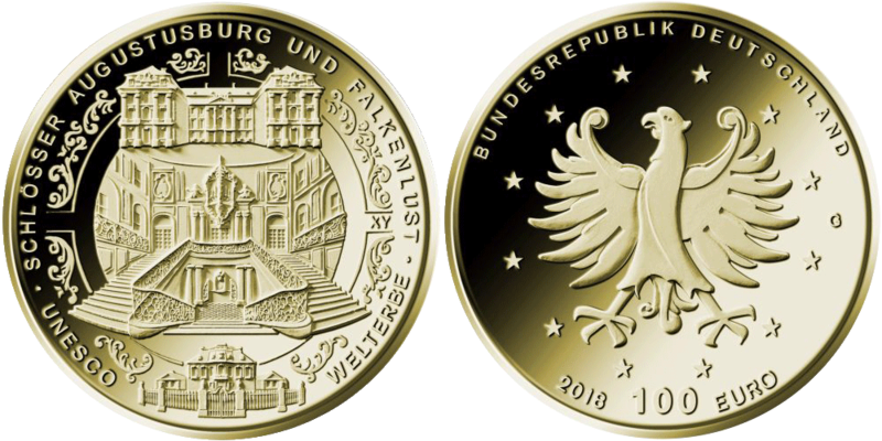 100 Euro Schlösser Brühl Deutschland 