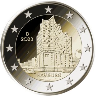 2 Euro Elbphilharmonie Deutschland 2023