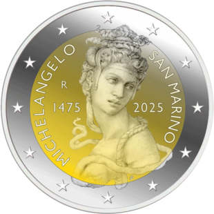 2 Euro Michelangelo San Marino 2025