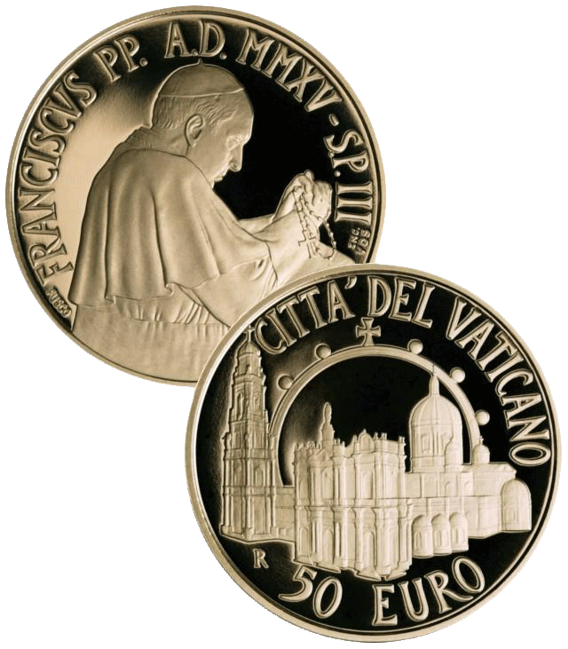 50 Euro Rosenkranz Pompei Vatikan 