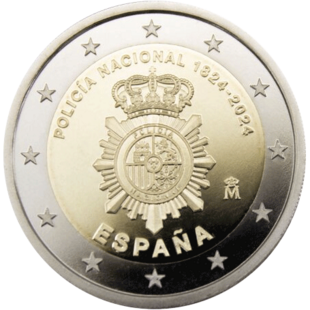 2 Euro Polizei Spanien 2024