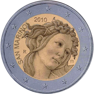 2 Euro Botticelli San Marino 2010