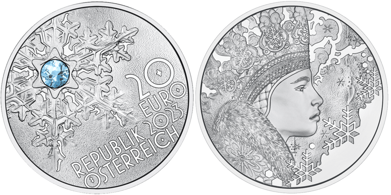 20 Euro Schneeflocke Österreich 
