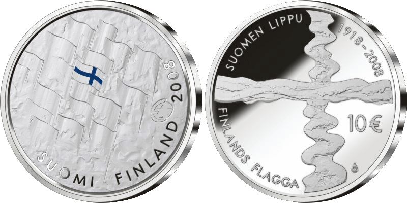 10 Euro Nationalflagge Finnland 