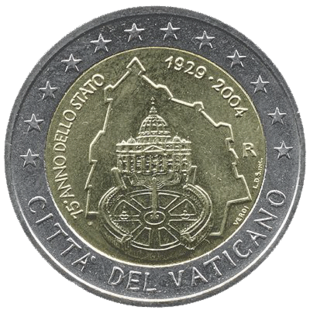 2 Euro Vatikanstadt Vatikan 2004