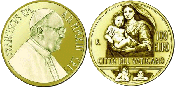 100 Euro Sixtinische Madonna Vatikan 