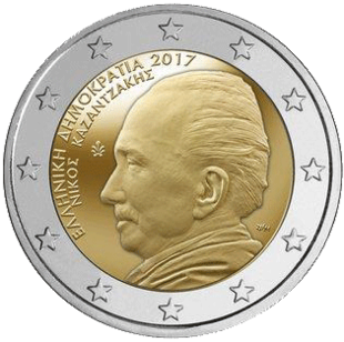 2 Euro Kazantzakis Griechenland 2017