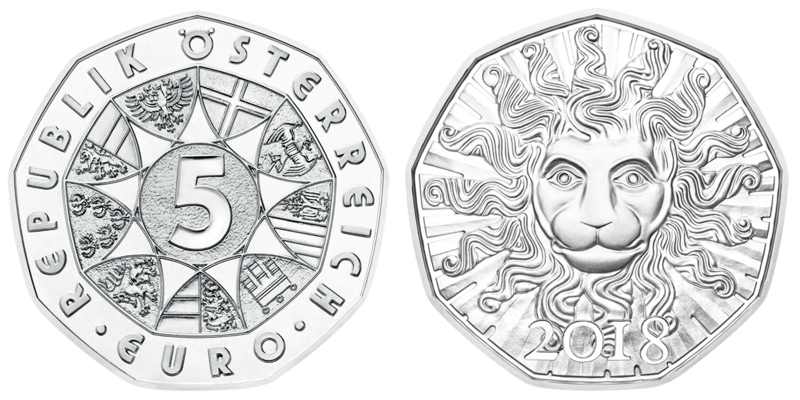 5 Euro Löwenkraft Österreich 