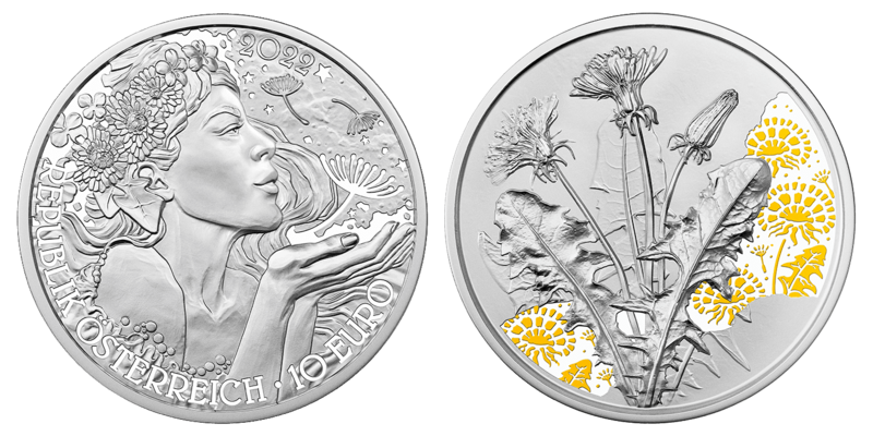 10 Euro Löwenzahn Österreich 
