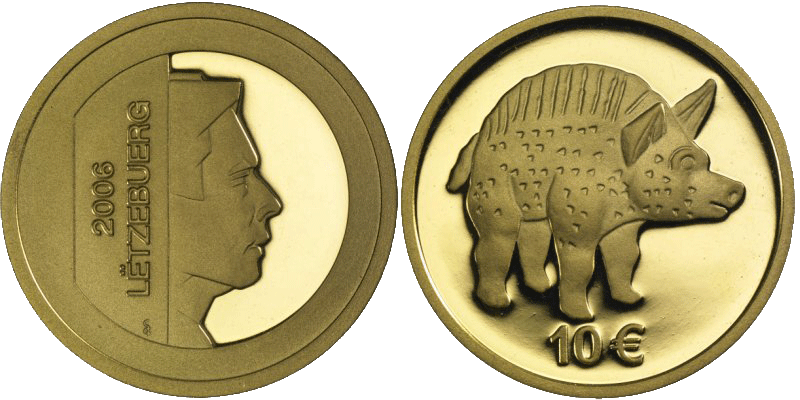 10 Euro Wildschwein Luxemburg 