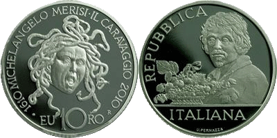 10 Euro Caravaggio Italien 