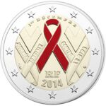 2 Euro Welt-Aids-Tag Etui