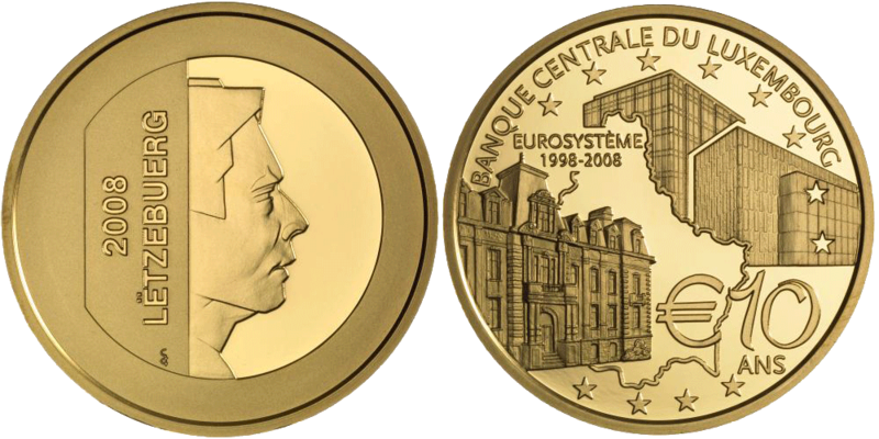10 Euro Zentralbank Luxemburg 
