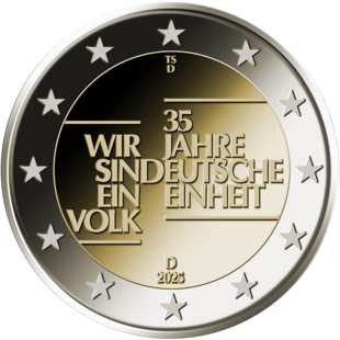 2 Euro Einheit Deutschland 2025