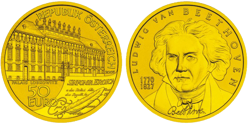 50 Euro Beethoven Österreich 