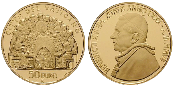 50 Euro Eucharistie Vatikan 