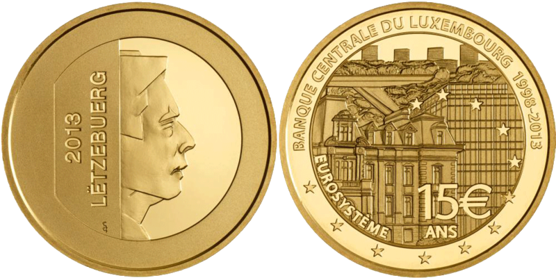 15 Euro Zentralbank Luxemburg 