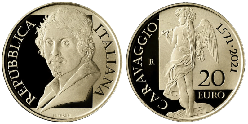 20 Euro Caravaggio Gold Italien 