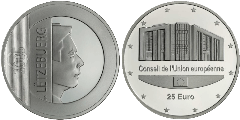 25 Euro Ratspräsidentschaft Luxemburg 