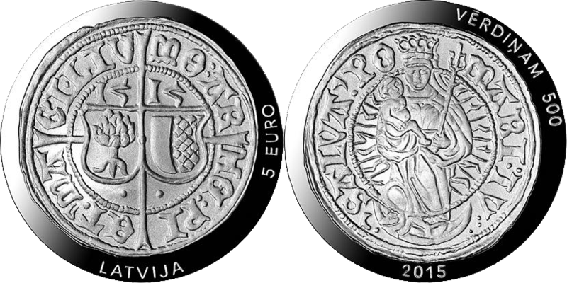 5 Euro Verdins Lettland 
