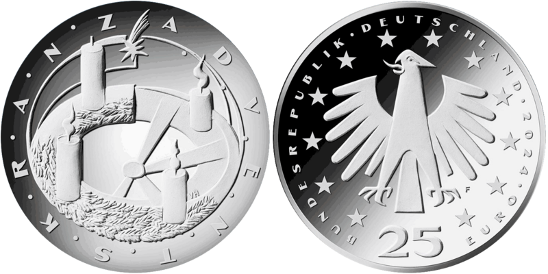 25 Euro Adventskranz Deutschland 