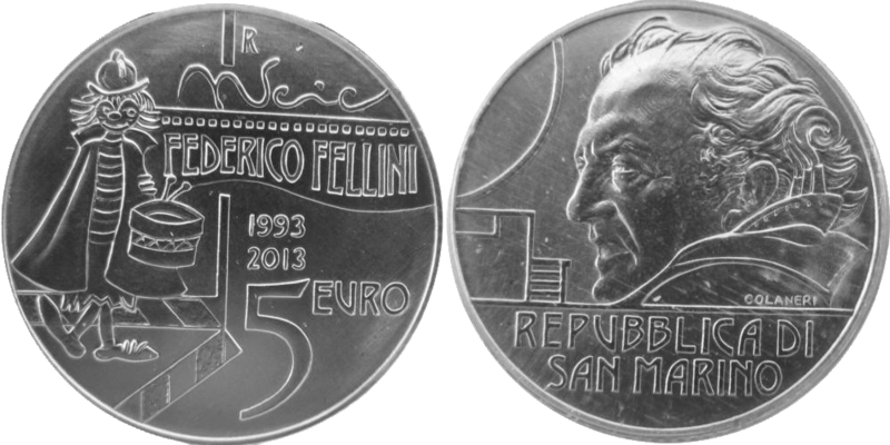 5 Euro Fellini San Marino 