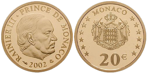 20 Euro Fürst Rainier Monaco 