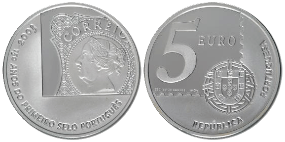 5 Euro Briefmarken Portugal 
